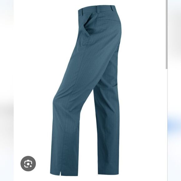 Nike Tour Performance Golf Pants in Teal Blue Pin Stripe Size 38x30 - Picture 3 of 15